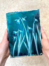 Load image into Gallery viewer, Snowdrop botanical art print, ready to hang block/tile